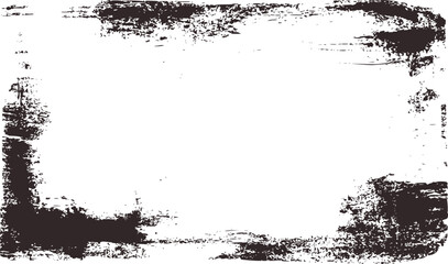 Distressed grunge border texture overlay black
