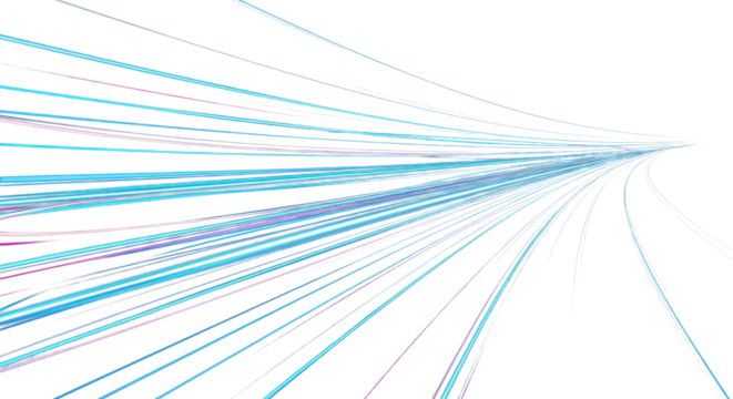 futuristic technological style. Png abstract background with speed lines. Neon color rays vector abstract background. The light lines of the road a blue light background creating of mov clean png