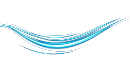 glowing cyan energy streak soft gradient motion blur futuristic abstract flow luminous line design digital glow high contrast ultra realistic render clean png