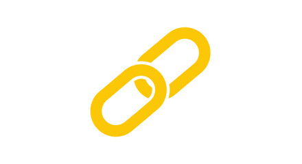 Golden link icon symbolizing connection and partnership