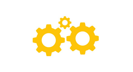 Interlocking golden gears symbolizing teamwork, connection, and progress