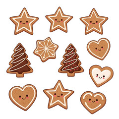 Cute Gingerbread Cookies Collection for Christmas Baking Season
