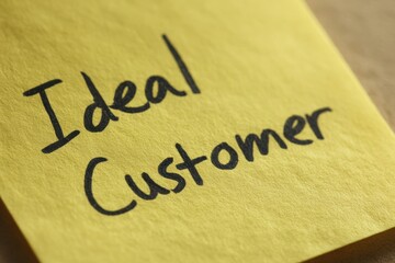 Handwritten Note: Define Your Ideal Customer for Business Success and Loyalty