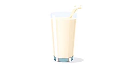 glass, milk, vector, isolated, illustration, beverage, drink, dairy, fresh, healthy, minimal, modern, flat, line, outline, graphic, simple, stylized, design, food, nutrition, organic, white, cup, cont