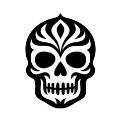 Obraz premium tribal_skull_icon_minimalist_vector