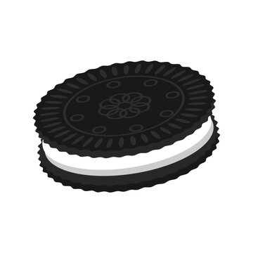 Black Cookies Biscuit Chocolate Vector 