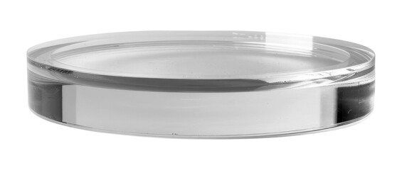 PNG Acrylic podium transparent round minimalist.