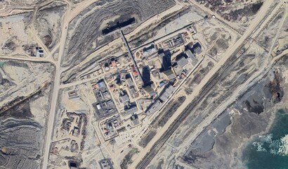 Udachnaya Diamond Mine, Russia: High-Resolution Aerial View of Massive Open-Pit Mining in the...