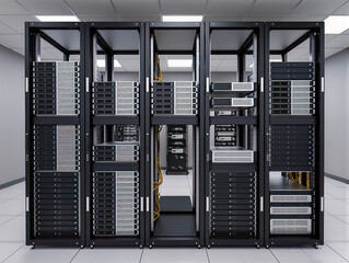Room of Computer Servers.