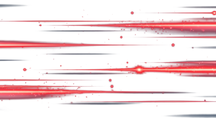 Laser lines of light. Horizontal neon light. Neon red horizontal speed lines. Glowing stripes. Laser beams. light lines of movement and speed in neon color. Beautiful flash of light  clean png