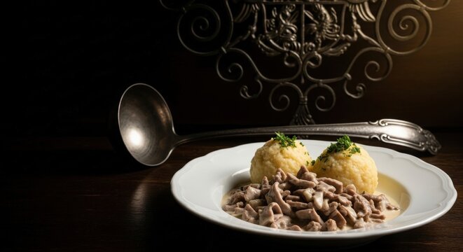 Beuschel in the Glow of Tradition: Veal Offal Stew with Dumplings Beneath a Viennese Inn&rsquo;s Shadow