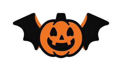 Fototapeta premium PNG Black wings halloween orange design.