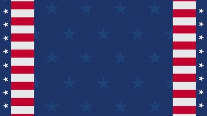 animation of stars and lots of red and white rectangles moving - Powered by Adobe