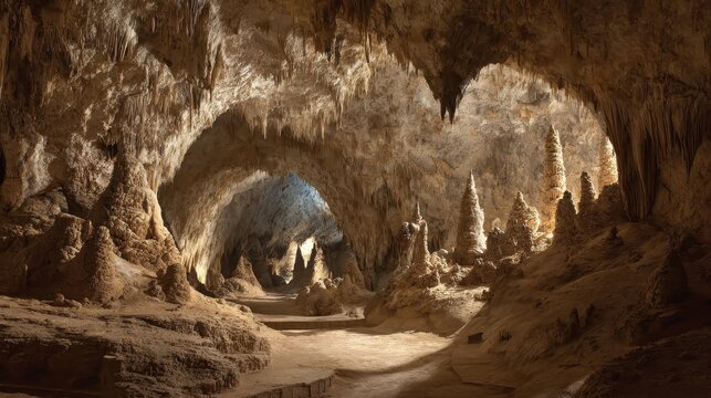 Stunning View of Carlsbad Caverns in New Mexico: A Geological Marvel in the Desert