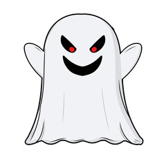 Ghost Halloween Cartoon Character