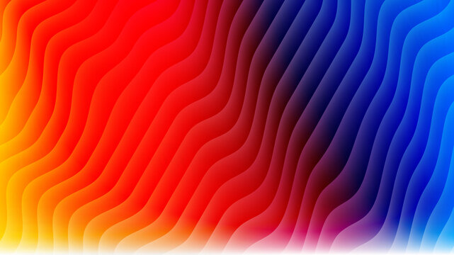 Vibrant gradient wave pattern spanning warm and cool hues creating dynamic visual effects perfect for abstract backgrounds and modern designs offering versatility and eye catching appeal