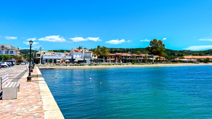 Obraz premium Badestrand in Gialovo-Pylos in Messenien, Peloponnes (Griechenland)