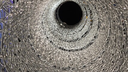 Clear Blown Glass Tunnel abstract background