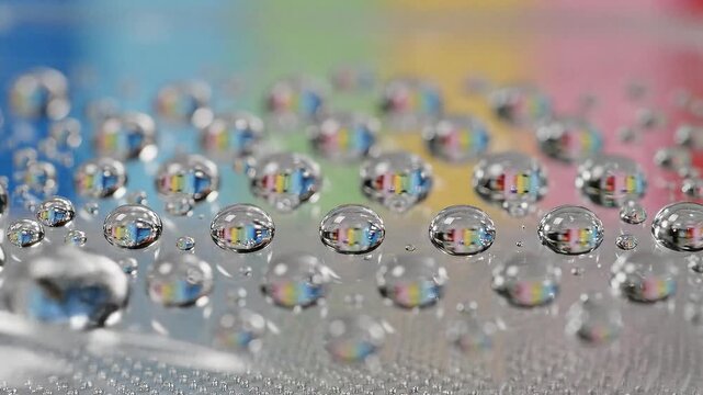 水滴が描く美しい対称パターンのマクロ世界