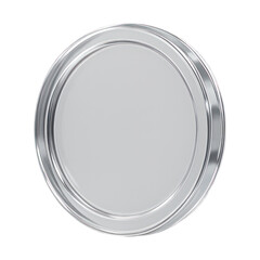 PNG Round silver tray illustration.