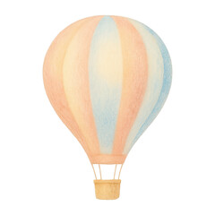 Obraz premium PNG Vintage pastel hot air balloon