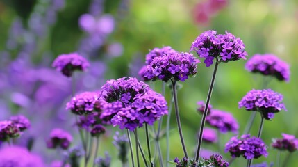 Vibrant colorful flower blooming brightly in a sunny garden, with soft green leaves surrounding its delicate petals. Fresh flower standing tall among grass, showcasing natural beauty, freshness