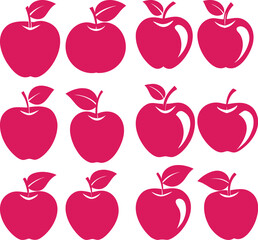 Red apple seamless pattern vector illustration of fresh fruit design, perfect for healthy food and nature-inspired backgrounds