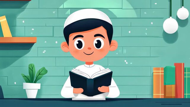 Young Reader Immersed in Knowledge: A youthful individual, immersed in a book, finds joy in reading, surrounded by a world of learning and culture.