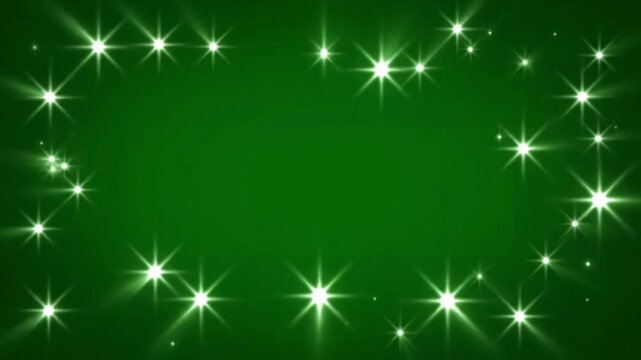 Celestial Overlay Elements with shining white light twinkle stars on green screen background like flash rays distortion, overlay, glitch, static noise, scan lines black background, 4k animated video