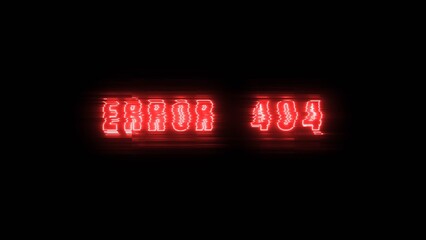 Dramatic error 404 warning glows red on black background, perfect for tech failure or website down concepts © IllustraVault