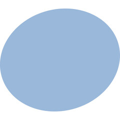 Abstract light blue oval shape with subtle texture on a clean transparent background