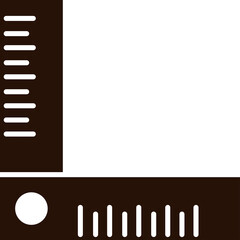 Abstract Minimalist Representation of a Data Visualization Bar Chart and Circle Icon on a Transparent Background