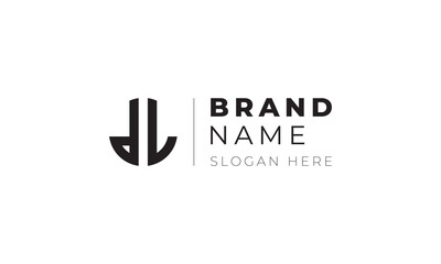 Initials DL modern vector letter mark logo design