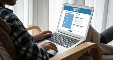 Online survey form for modish digital information collection on the internet network