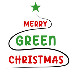 Merry Green Christmas sticker