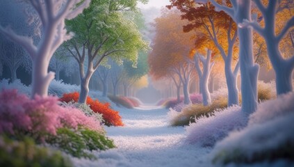 landscape in the forest