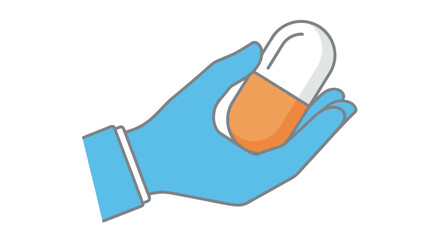 Gloved Hand Offering a Capsule, Symbolizing Modern Healthcare, Treatment, and the Importance of Medical Solutions for Global Wellness and Recovery