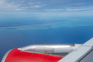 An Air plane wing in flight