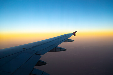 An Air plane wing in flight