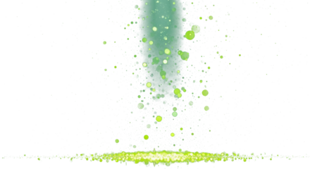 Emerald and lime green luxury lighting effect on black background, glowing glitter sparkles and soft smoke haze, radiant spotlight diffusion, elegant bokeh illumination, metallic shimme clean PNG