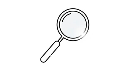 Magnifying glass illustration transparent background search icon concept
