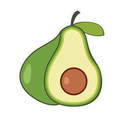 avocado , Healthy Design concept ,fresh avocado vegetable, Vector Illustration.