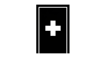 Obraz premium Medical door symbol isolated white background