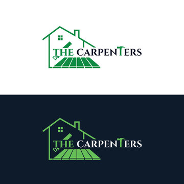 Professional carpenter logo design representing craftsmanship, woodworking, and construction. Ideal for carpenters, furniture makers, home builders, and repair services. The clean, modern vector style