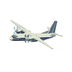 Russian military transportation plane illustration design