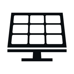 A solar panel icon symbolizing renewable energy. It s ideal for projects focused on sustainability and eco-friendly innovation.
