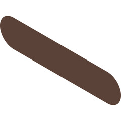 Brown abstract shape on a transparent background symbolizing a fantasy element or abstract art