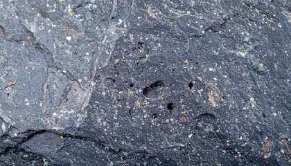 Dark Grey Speckled Rock Texture Macro Photograph