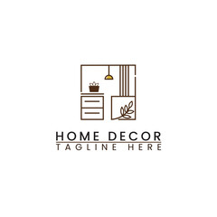 Elegant and modern home decor logo design representing interior design, furniture, and lifestyle aesthetics. Ideal for home decoration brands, interior studios, real estate, or renovation businesses.