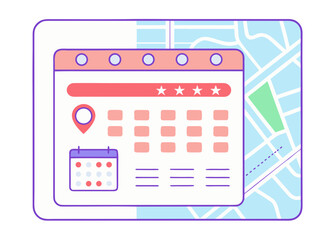 Unique travel itinerary app interface vector illustration scalable eps icon vector